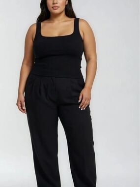 Forever 21 Plus Size Black High Waist Trousers Casual Career Office 4X NWT